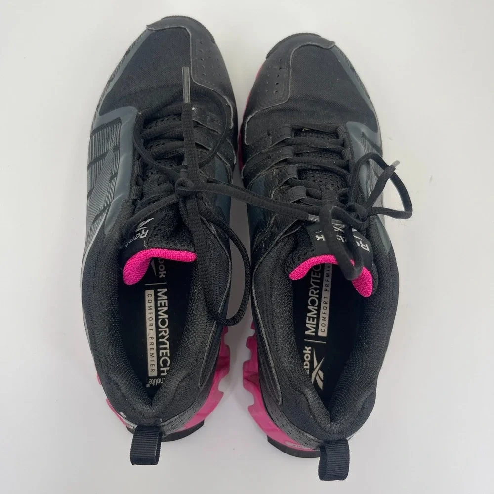 Reebok ZigWild Trail 6 Running Shoes Women's Size 9 Black Pink Zig-Zag Sole